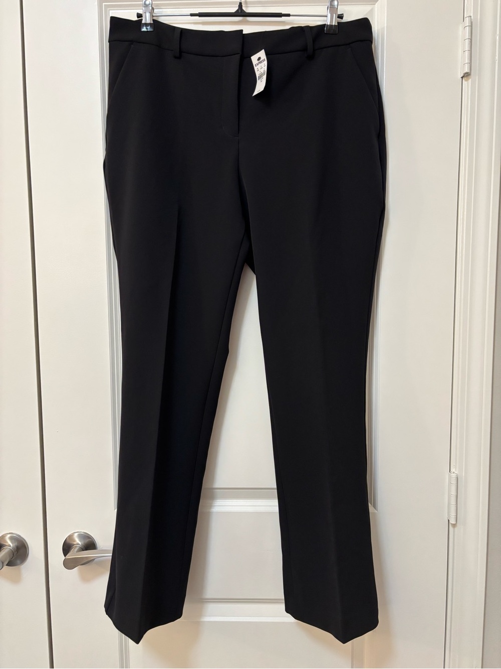 Express Black Mid-Rise Boot Cut "Editor" Pants, Size 14 (Short)